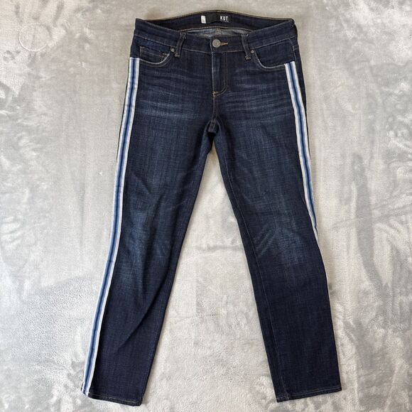 Kut By The Kloth Stevie Ankle Straight Leg Women’s Jeans Size 4 Dark Blue - Picture 1 of 7